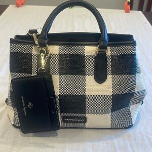 B24029 NWT NANETTE LEPORE WOVEN SATCHEL HANDBAG PURSE